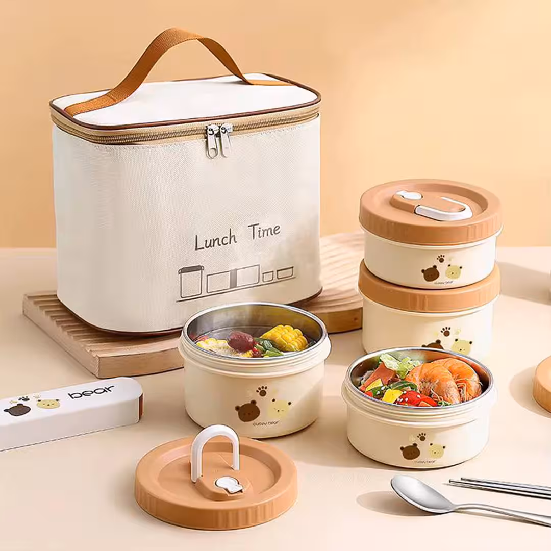 فلاسک غذا کودک 600 میل طرح Cutey Bear