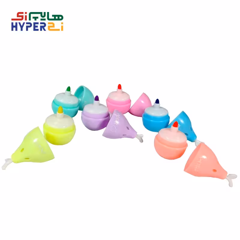 ماژیک هایلایت کوچک فانتزی 6 عددی طرح گلابی