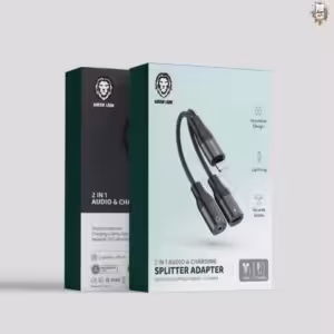 آداپتور اسپلیتر2در1 صوتی و شارژر گرین Green 2in1 audio & charging splitter adapter