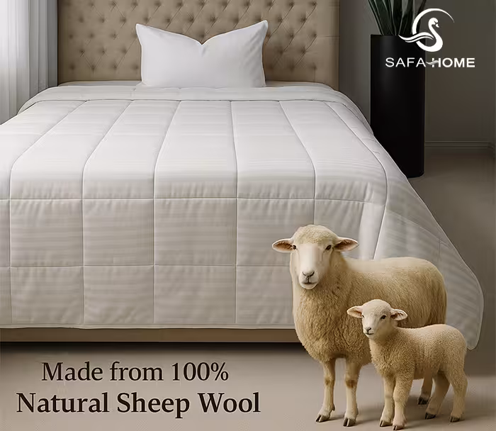 لحاف لایت یکنفره پشمی دل آسا