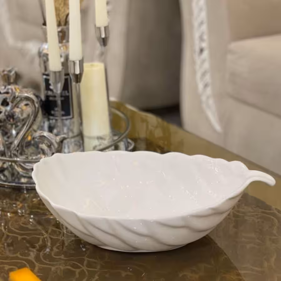 کاسه برگ سایز دو جنس سرامیکی ابعاد 23در 15 سانت 