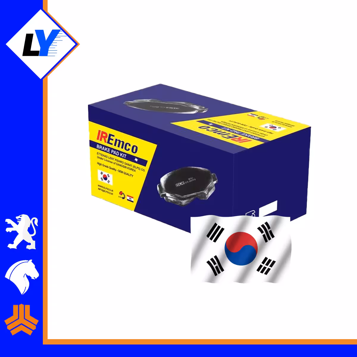 لنت ترمز جلو پژو 206 تیپ 2 اتحاد موتور (امکو)