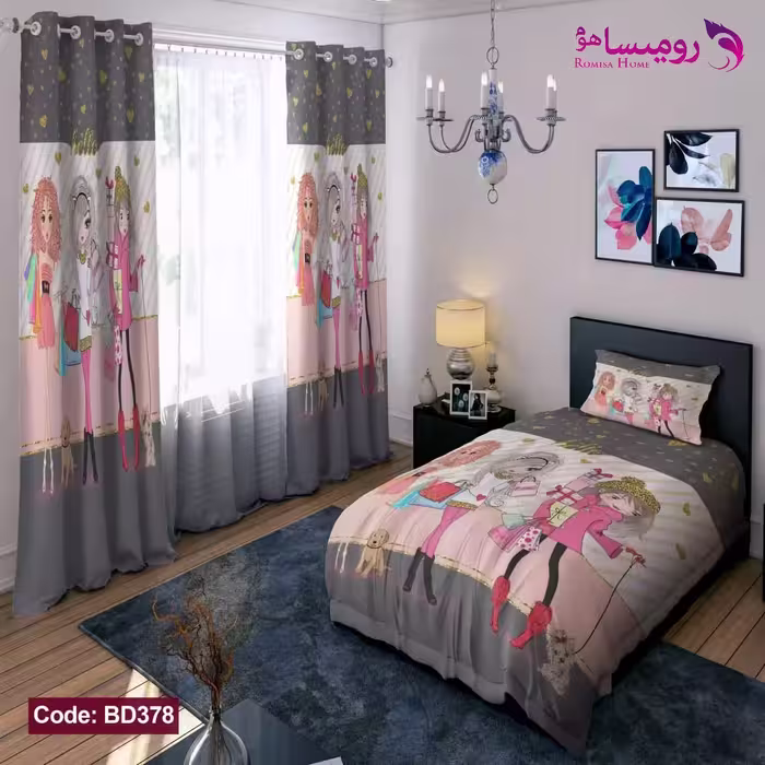 قیمت و خرید روتختی طرح سه دختر یک نفره برند دکو کد BD378