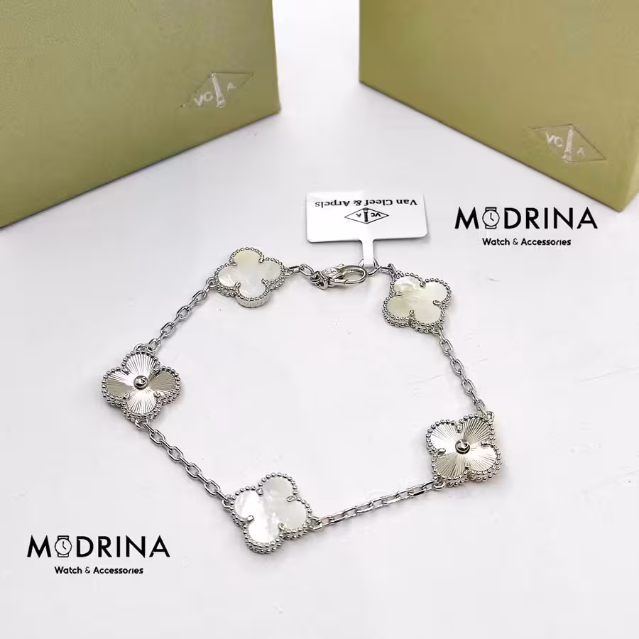 دستبند ون کلیف صدفی استیل