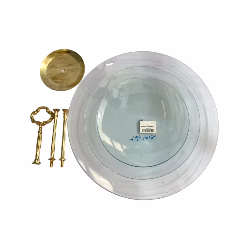 شیشه ویترای دایره 3 طبقه با هولدر