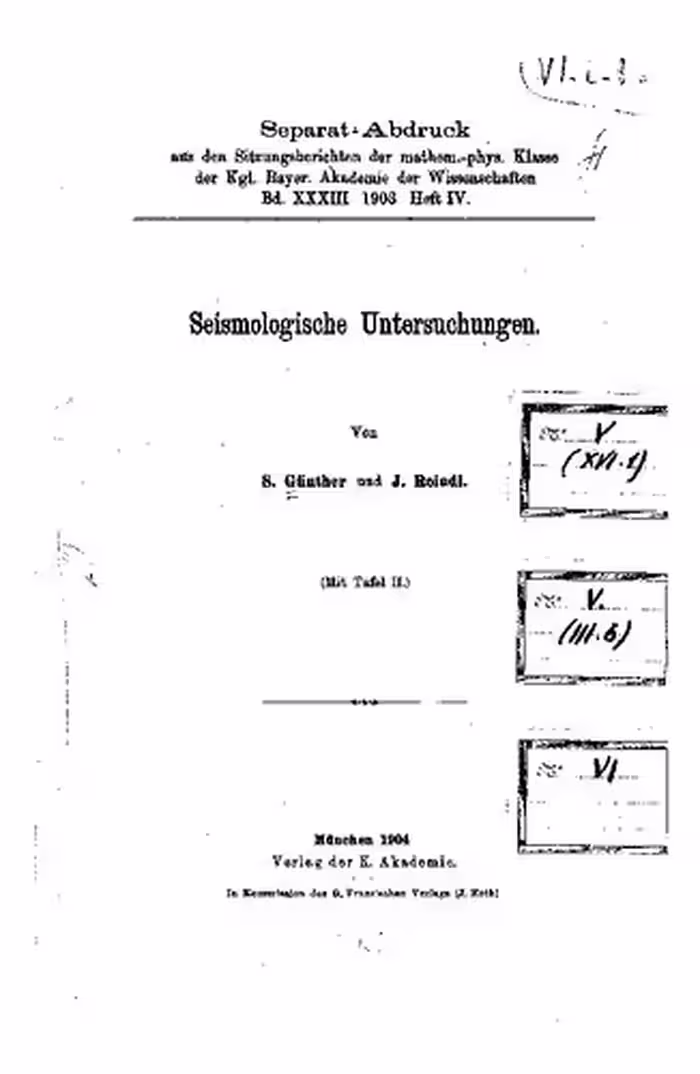 خرید و دانلود نسخه کامل کتاب Seismologische Untersuchungen