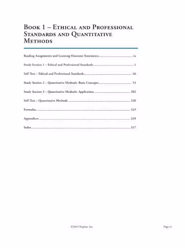 خرید و دانلود نسخه کامل کتاب CFA. Level 1 Book 1: Ethical and Professional Standards and Quantitative Methods 2016