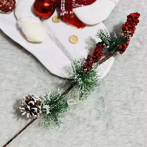 گل کریسمس با کاج و میوه کد 140-2