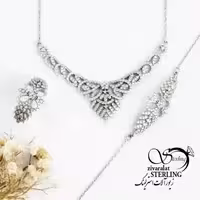 سرویس نقره جواهری طرح هفتی عیار925 کد 18270