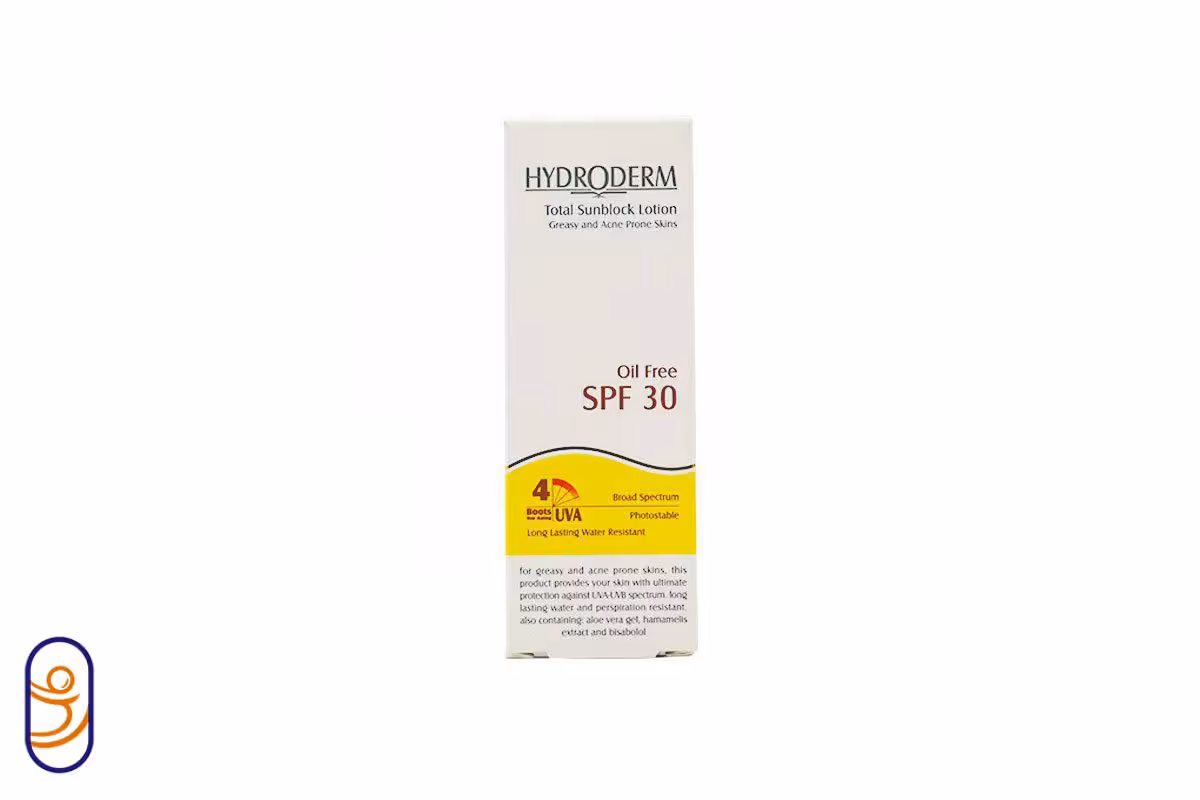 لوسیون ضد آفتاب SPF30 پوست چرب و جوش دار هیدرودرم