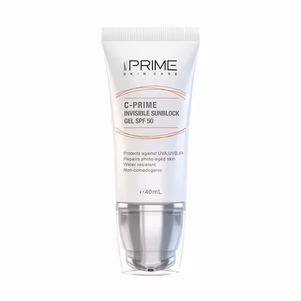 ژل ضد آفتاب SPF50 حاوی ویتامین سی پرایم 40 میلی لیتر | Prime C-Prime Invisible Sunblock Gel SPF50 40ml