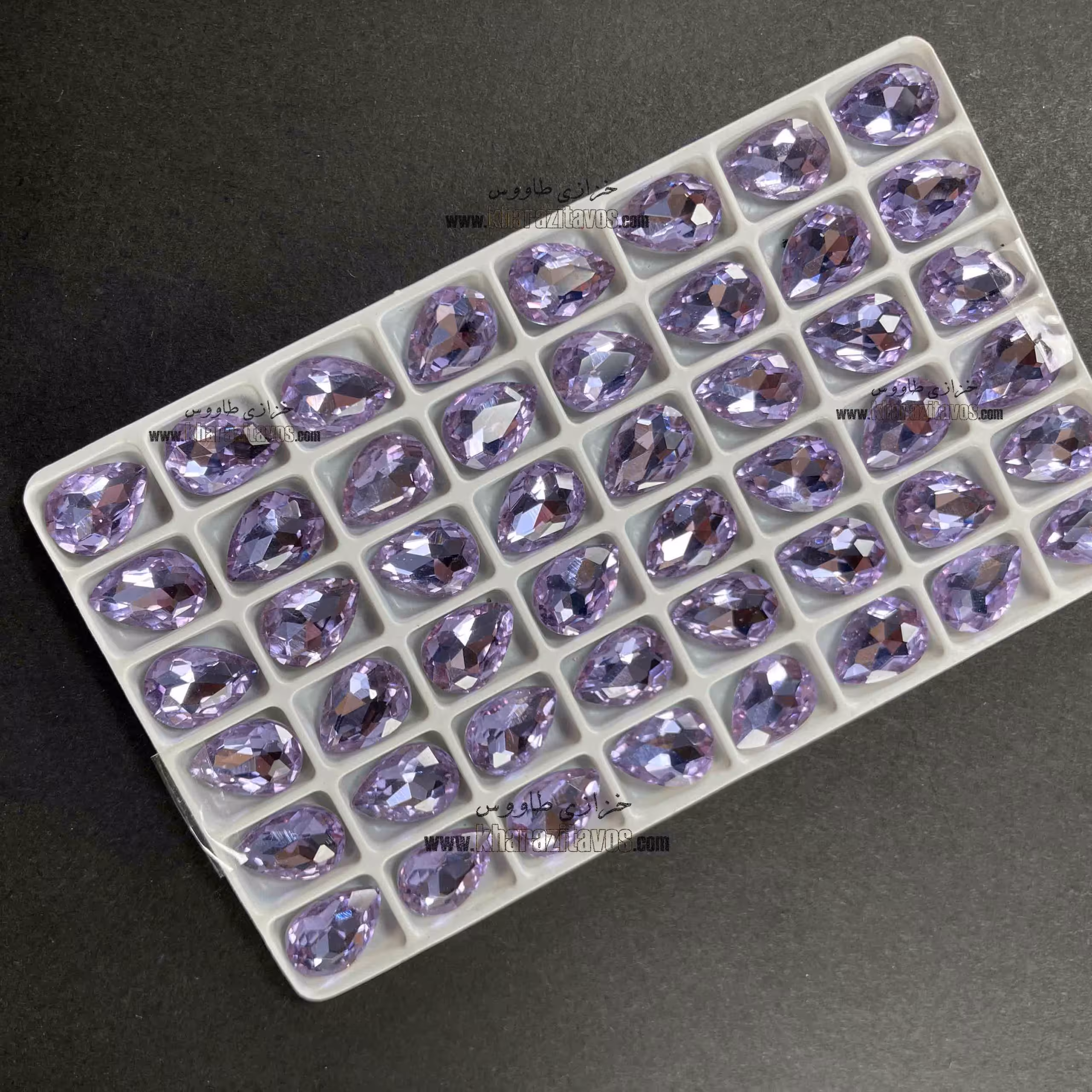 اشک سنگی 10 در 14 ( یاسی ) ورق 48 عددی