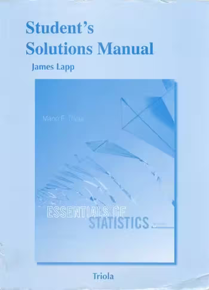 خرید و دانلود نسخه کامل کتاب Student's Solutions Manual for Essentials of Statistics, Fifth Edition