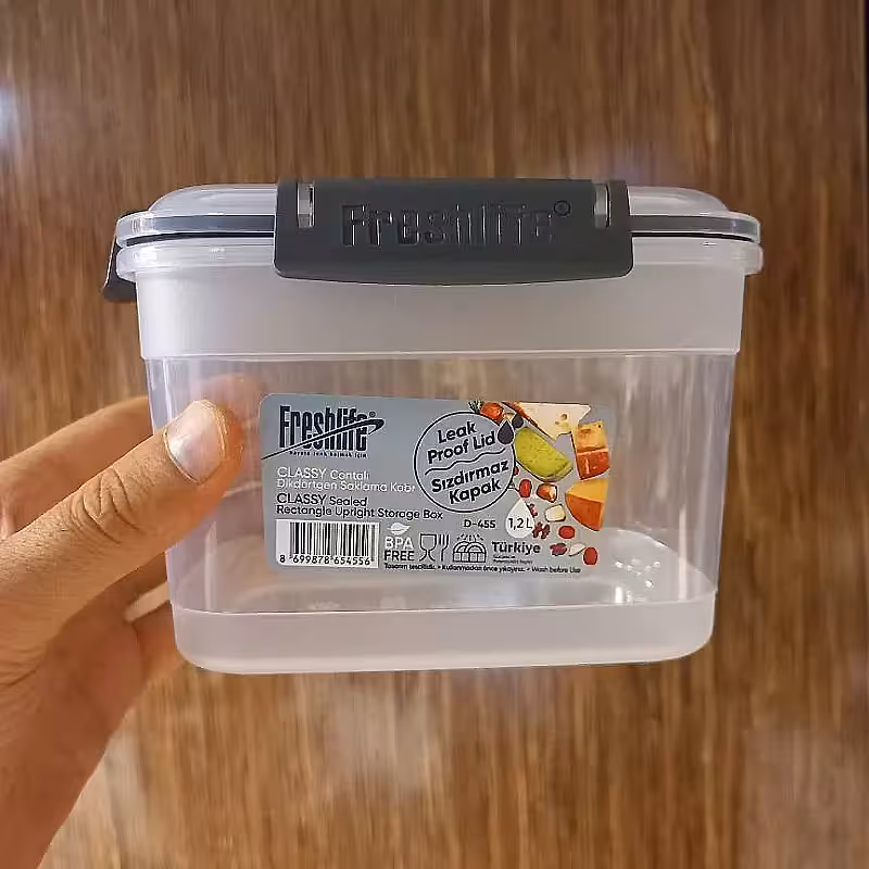 بانکه مستطیلی ضدنشتی فرش لایف ترکیه 1200 میلی لیتر مدل Classy کد D-455