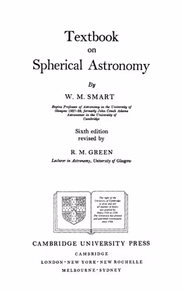 خرید و دانلود نسخه کامل کتاب Textbook on Spherical Astronomy