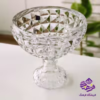 کاسه اجیل اکوامارین پایه دار کادو نوری (4دک)