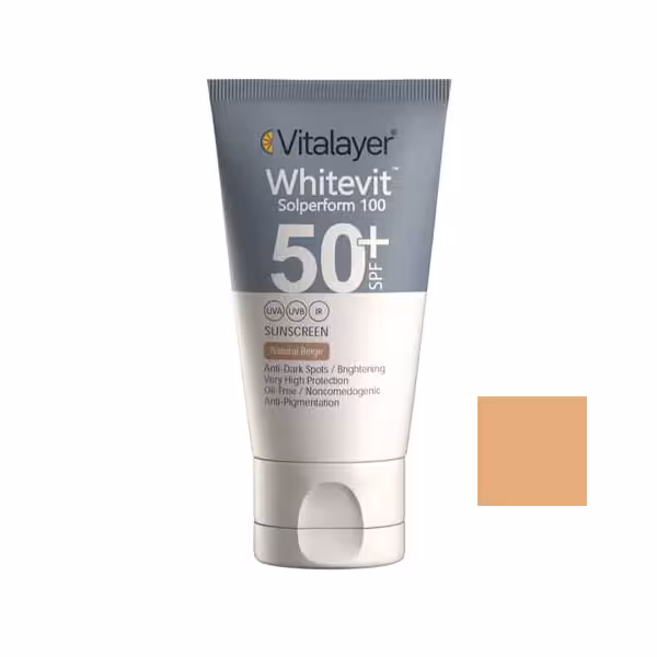 ویتالیر ضد افتاب وایت ویت(رنگی بژ طبیعی)