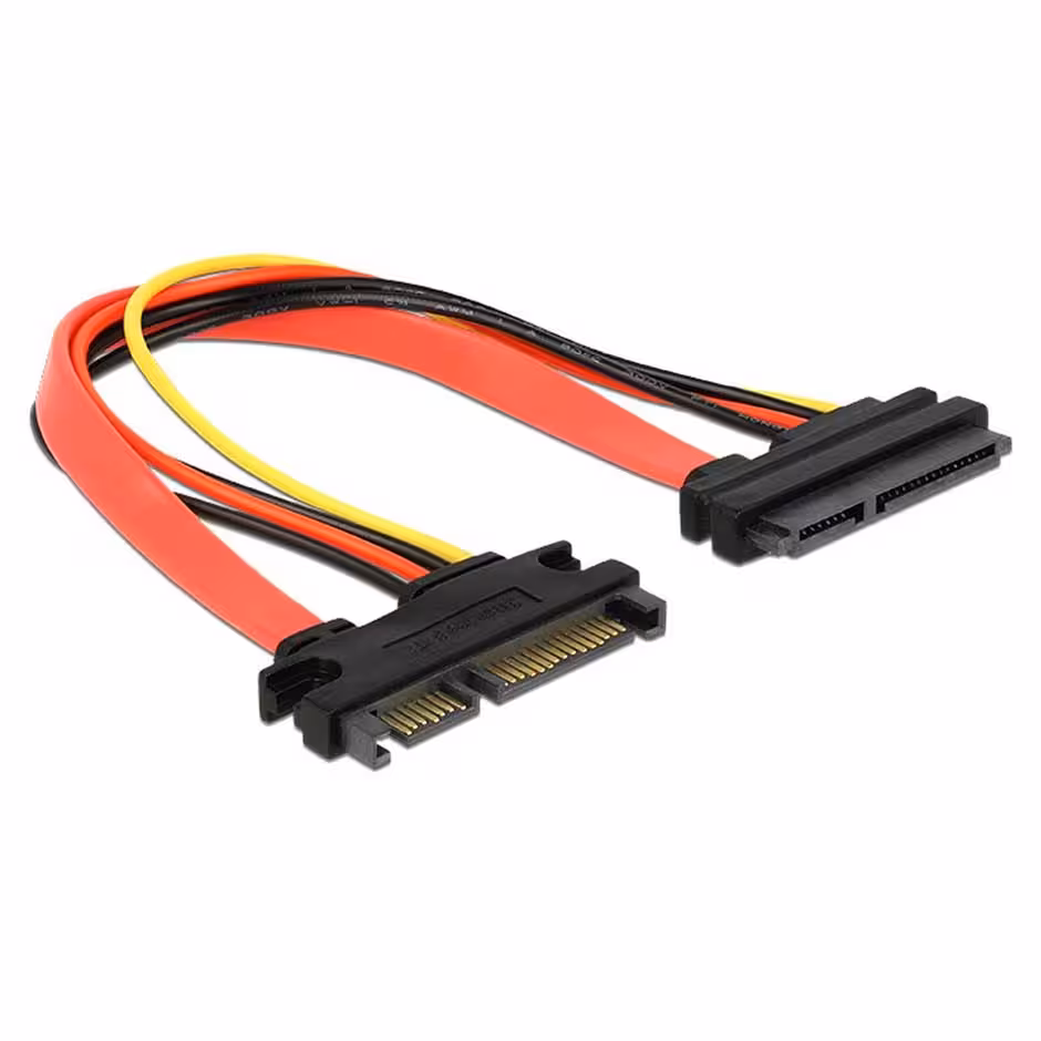 کابل افزایش طول دیتا و برق ساتا مدل NETPIL-7001 طول 0.15 متر