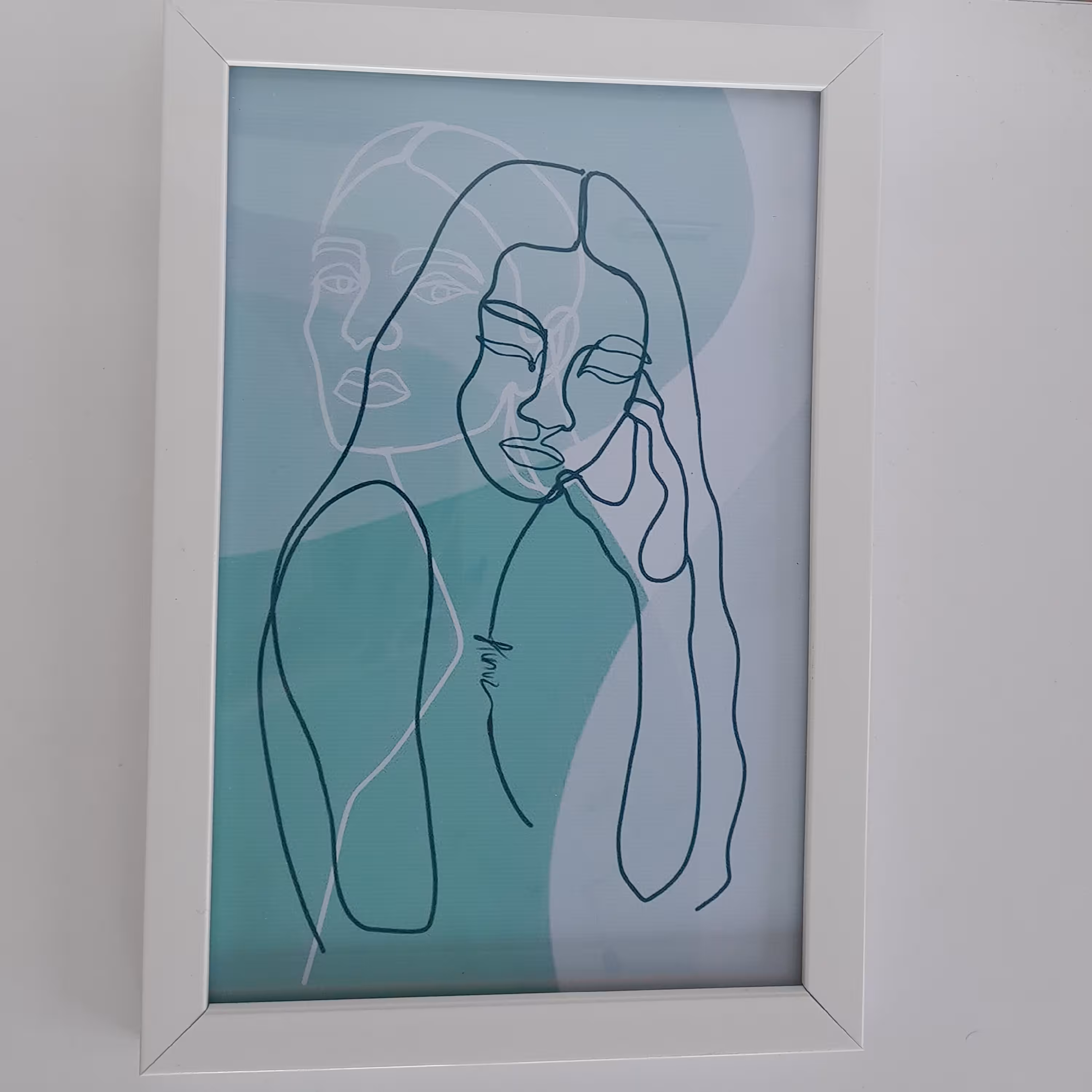 تابلو  عکس دختر رنگی