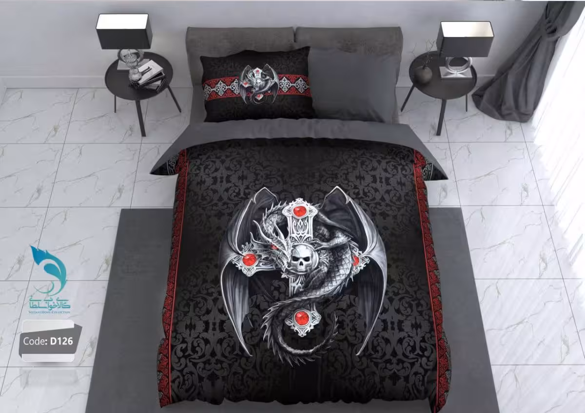 روتختی برند turksan کد D126 یک نفره 4 تکه | ارسال از انبار تهران به سراسر کشور