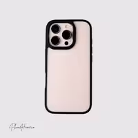 قاب اسلیکتو شفاف دور مشکی مناسب iPhone 16 pro (7837)