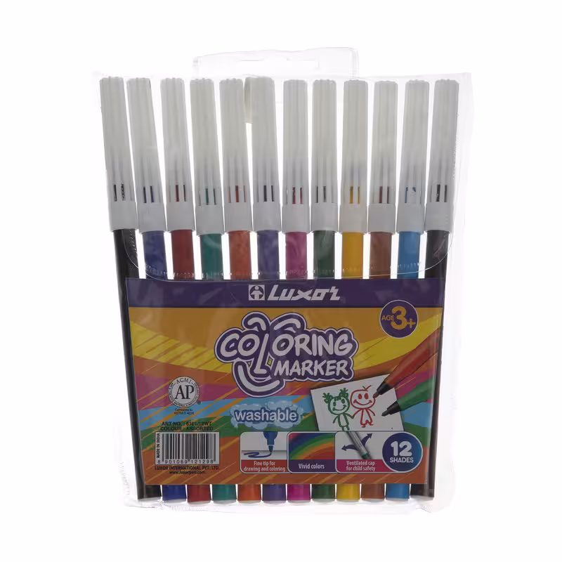 ماژیک 12 رنگ لاکسر مدل Coloring Marker کد 6101