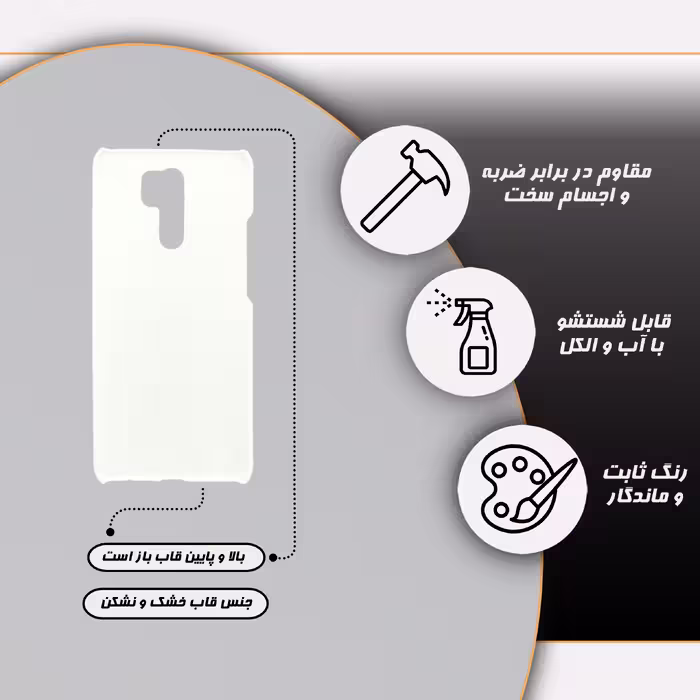 کاور گارد قاب مدل ساده مناسب برای گوشی موبایل شیائومی  redmi 9 / 9 prime