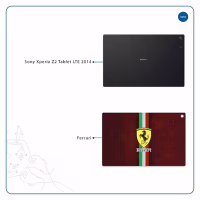 برچسب پوششی ماهوت مدل Ferrari مناسب برای تبلت سونی Xperia Z2 Tablet LTE 2014
