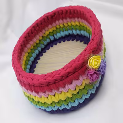 سبد قلاب بافی تریکو کد 14001مجموعه 2 عددی