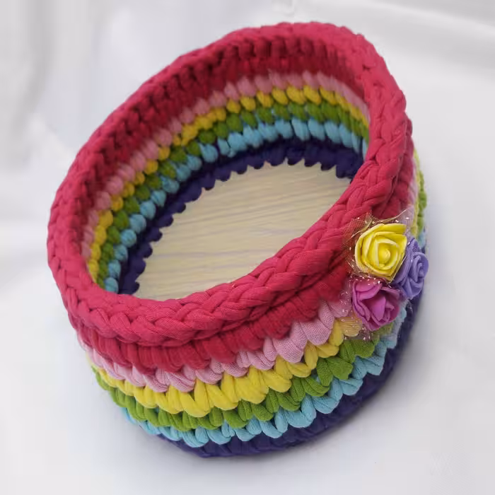 سبد قلاب بافی تریکو کد 14001مجموعه 2 عددی