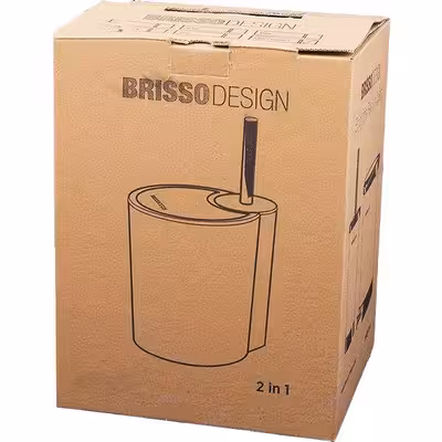 ست سطل زباله و فرچه بریسو دیزاین مدل  BRS - Silv 2