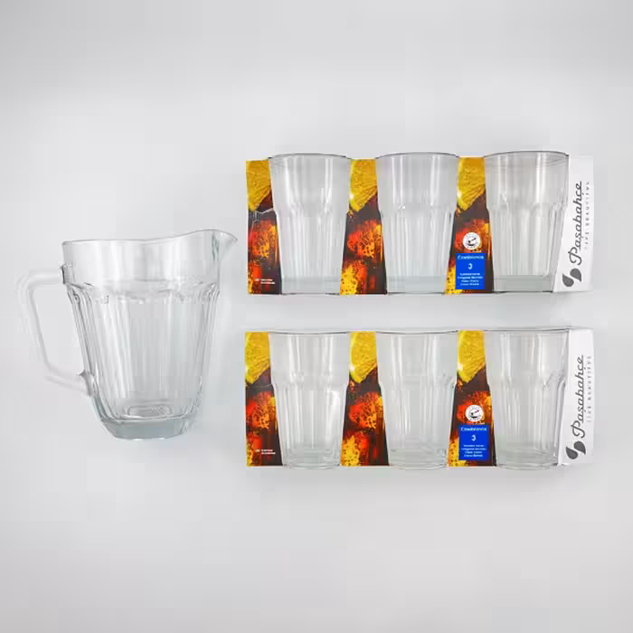 سرویس پارچ و لیوان 7 پارچه پاشاباغچه مدل کازابلانکا