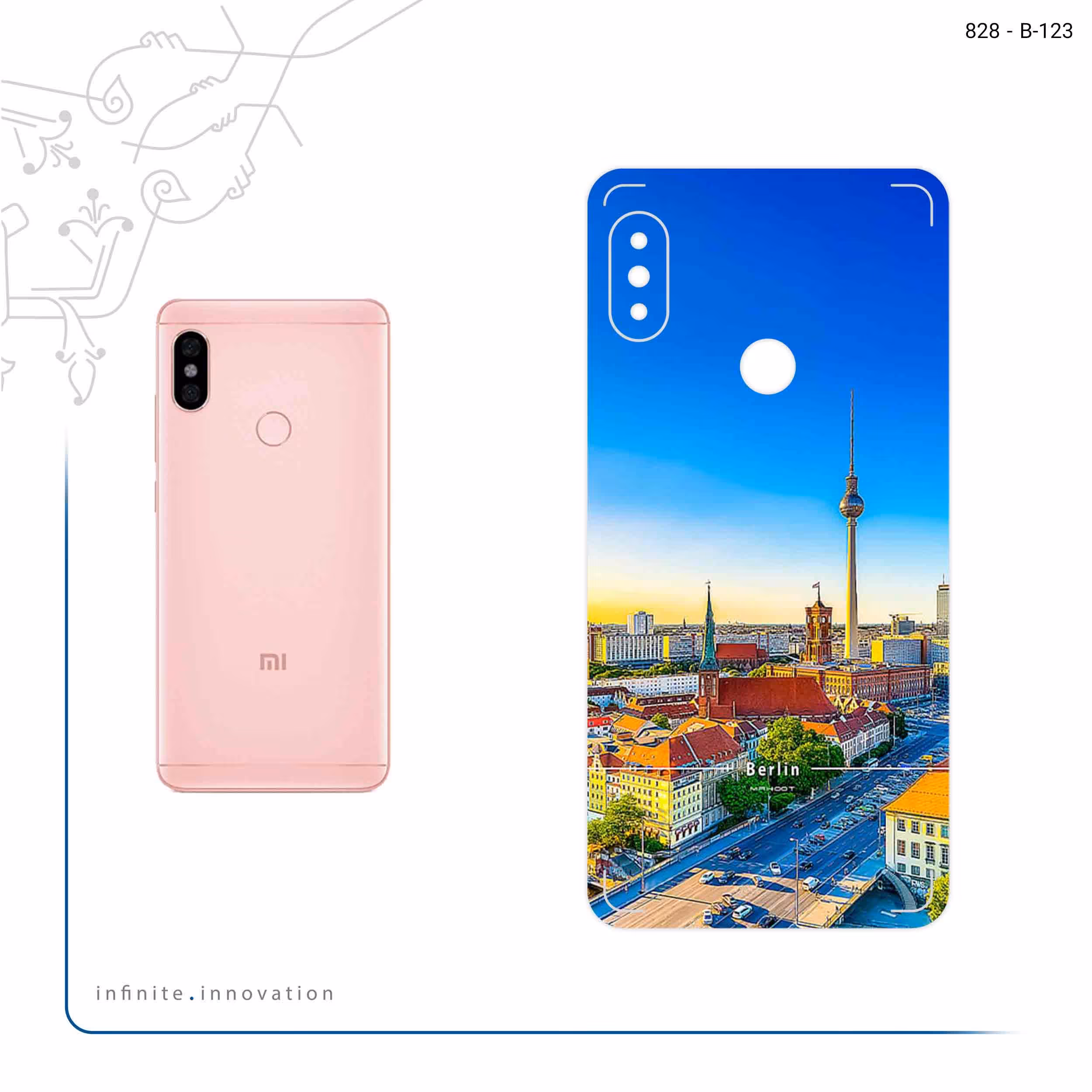 برچسب پوششی ماهوت مدل City of Berlin مناسب برای گوشی موبایل شیائومی Redmi Note 5 Pro