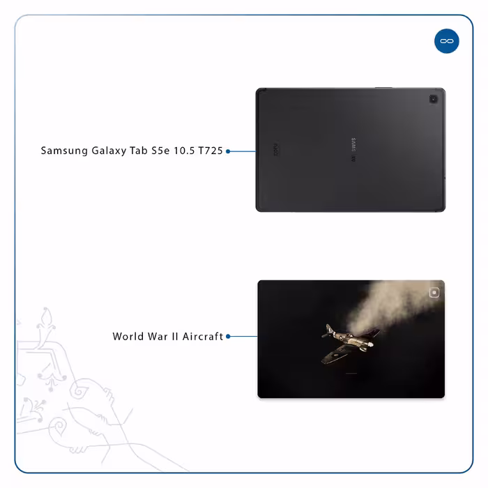 برچسب پوششی ماهوت مدل World War II Aircraft مناسب برای تبلت سامسونگ Galaxy Tab S5e 10.5 2019 T725