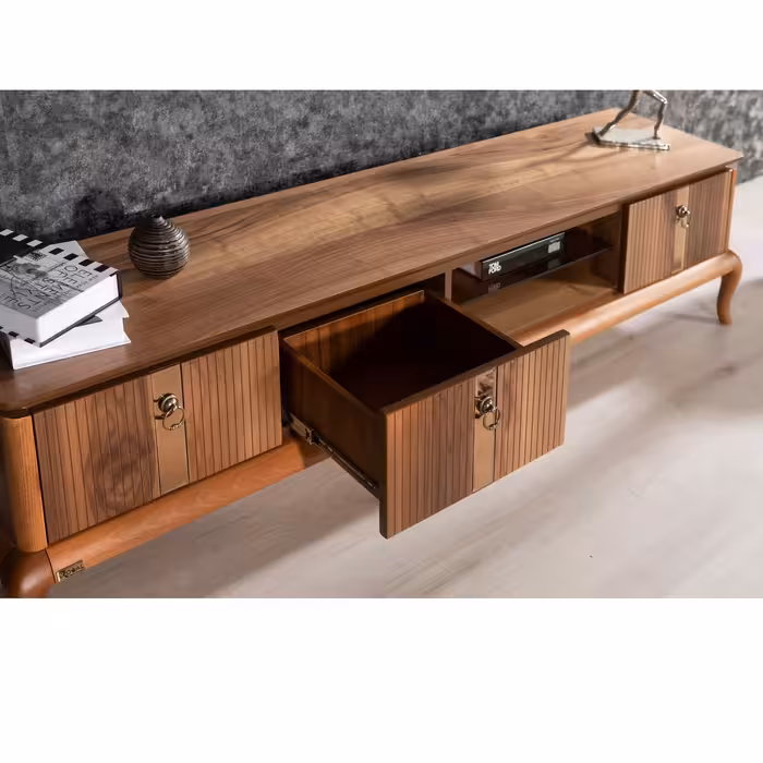 میز پذیرایی ررویال.سی.او مدل آکاژو 33 مجموعه 4 عددی به همراه میز تلویزیون