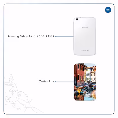 برچسب پوششی ماهوت مدل Venice City مناسب برای تبلت سامسونگ Galaxy Tab 3 8.0 2013 T315
