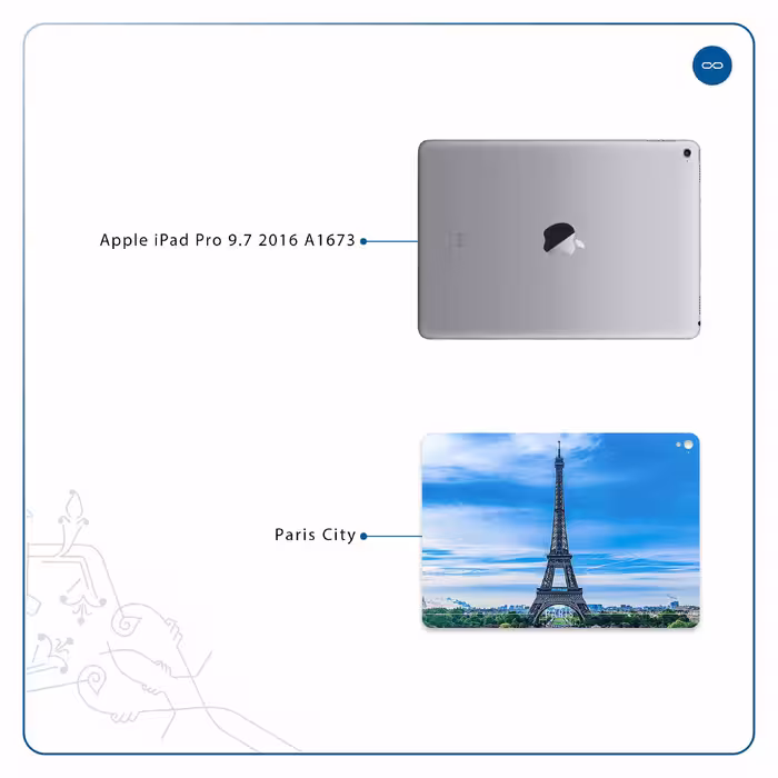 برچسب پوششی ماهوت مدل Paris City مناسب برای تبلت اپل iPad Pro 9.7 2016 A1673