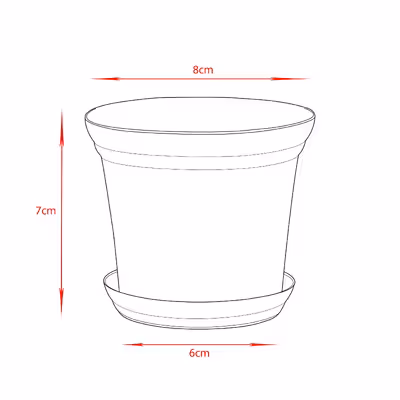 گلدان گل آذین مدل پلاستیکی گرد کد 2 مجموعه 6 عددی