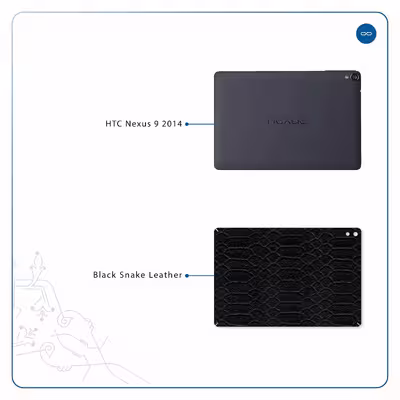 برچسب پوششی ماهوت مدل Black-Snake-Leather مناسب برای تبلت اچ تی سی Nexus 9 2014