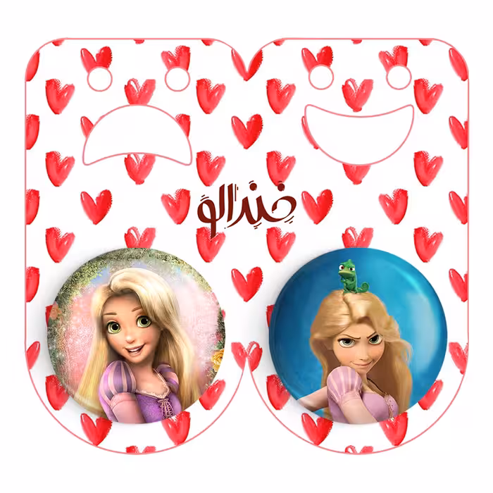 پیکسل خندالو مدل راپونزل گیسو کمند کد 1373613737 مجموعه 2 عددی