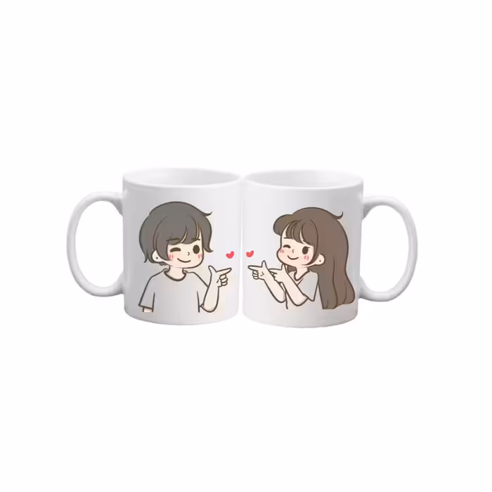 ماگ مدل ست دو نفره عاشقانه کد 7 بسته 2 عددی