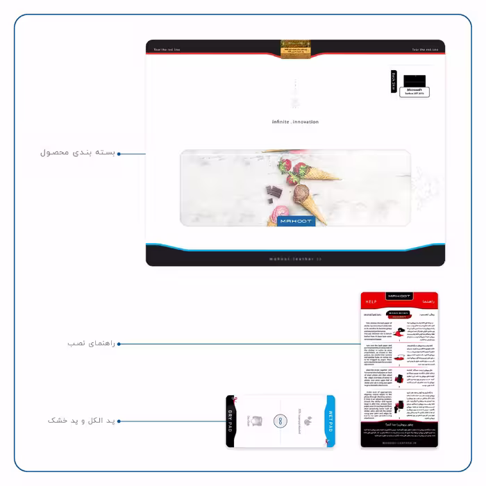 برچسب پوششی ماهوت مدل Funnel ice cream مناسب برای تبلت مایکروسافت Surface 2 RT 2013