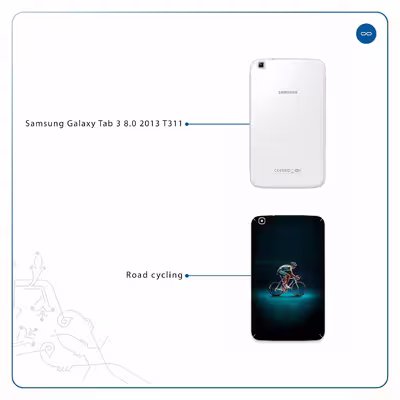 برچسب پوششی ماهوت مدل Road cycling مناسب برای تبلت سامسونگ Galaxy Tab 3 8.0 2013 T311