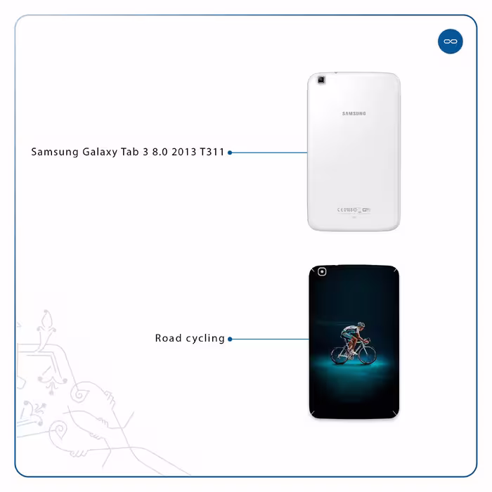 برچسب پوششی ماهوت مدل Road cycling مناسب برای تبلت سامسونگ Galaxy Tab 3 8.0 2013 T311