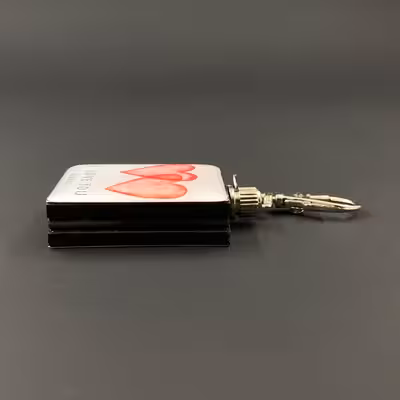 فندک مدل کبریتی طرح دوقلب عاشق کد DKD-744