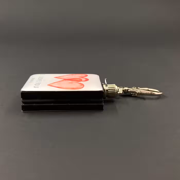 فندک مدل کبریتی طرح دوقلب عاشق کد DKD-744