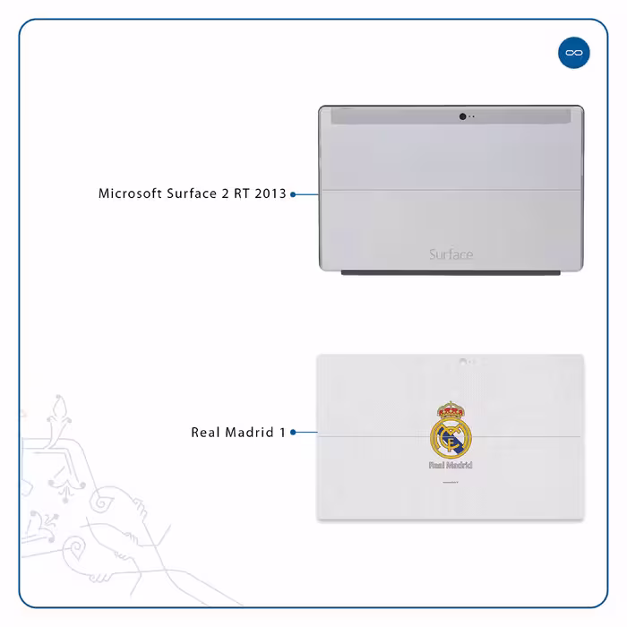 برچسب پوششی ماهوت مدل Real-Madrid مناسب برای تبلت مایکروسافت Surface 2 RT 2013