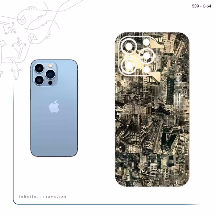 برچسب پوششی ماهوت مدل Collage of Skyscraper مناسب برای گوشی موبایل اپل iphone 13 Pro