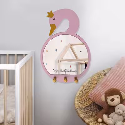 آینه دکوراتیو طرح قو مدل MKids57