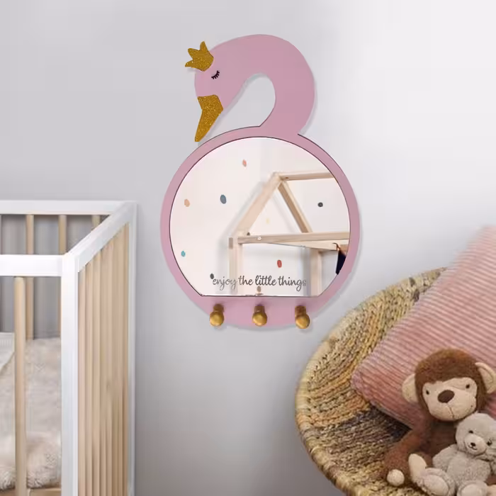 آینه دکوراتیو طرح قو مدل MKids57